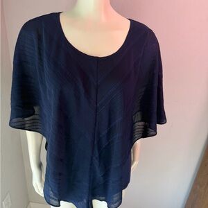 AB Studio Navy Blue Women's Blouse